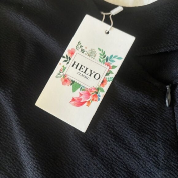 HELYO Women's Semi-Formal Ruffle Sleeves V-Back Cocktail Medium - Picture 6 of 7